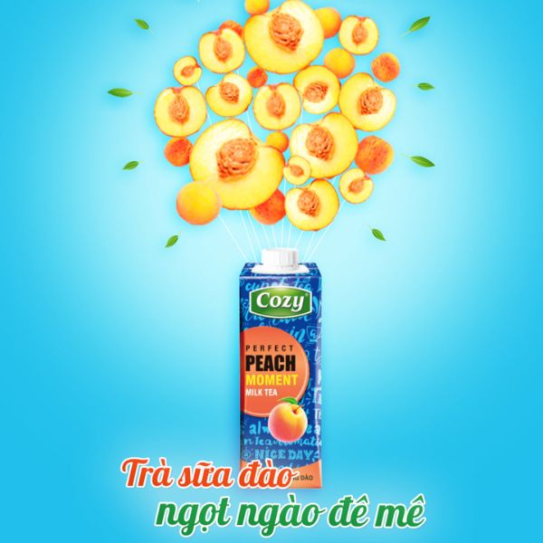 peach milk tea