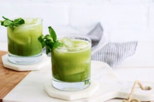 mint and matcha tea