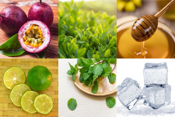 Passion fruit iced tea ingredients are easy to find