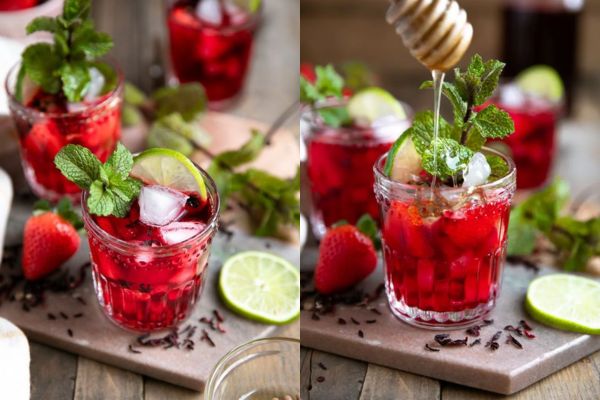 strawberry hibiscus tea