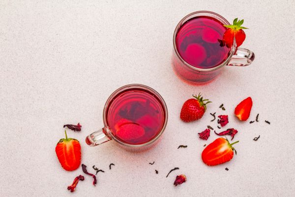 what to notice when making strawberry hibiscus tea