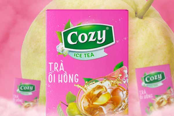 Cozy instant pink guava tea