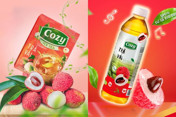 Cozy lychee instant tea and RTD tea