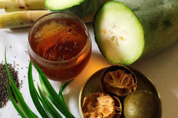Winter melon tea with chia seeds