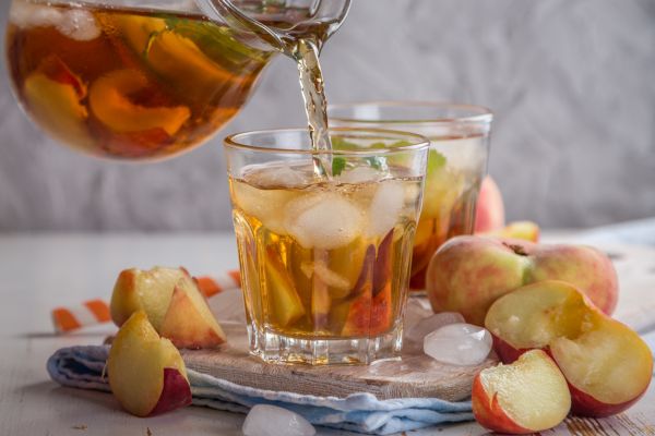 peach tea caffeine