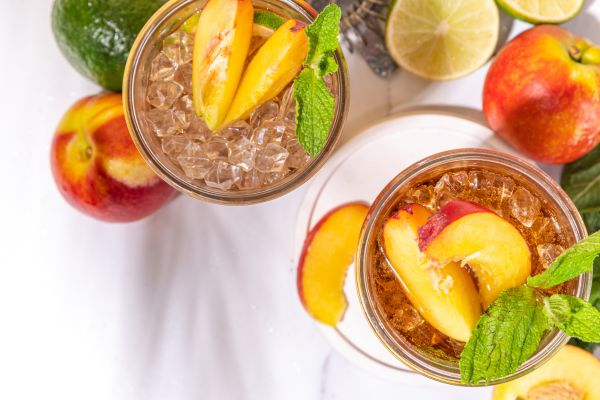 peach tea calories