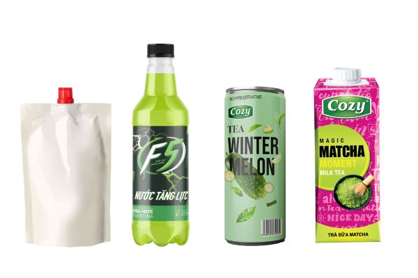 PET bottles, cans, pouches, and boxes are easy to open 